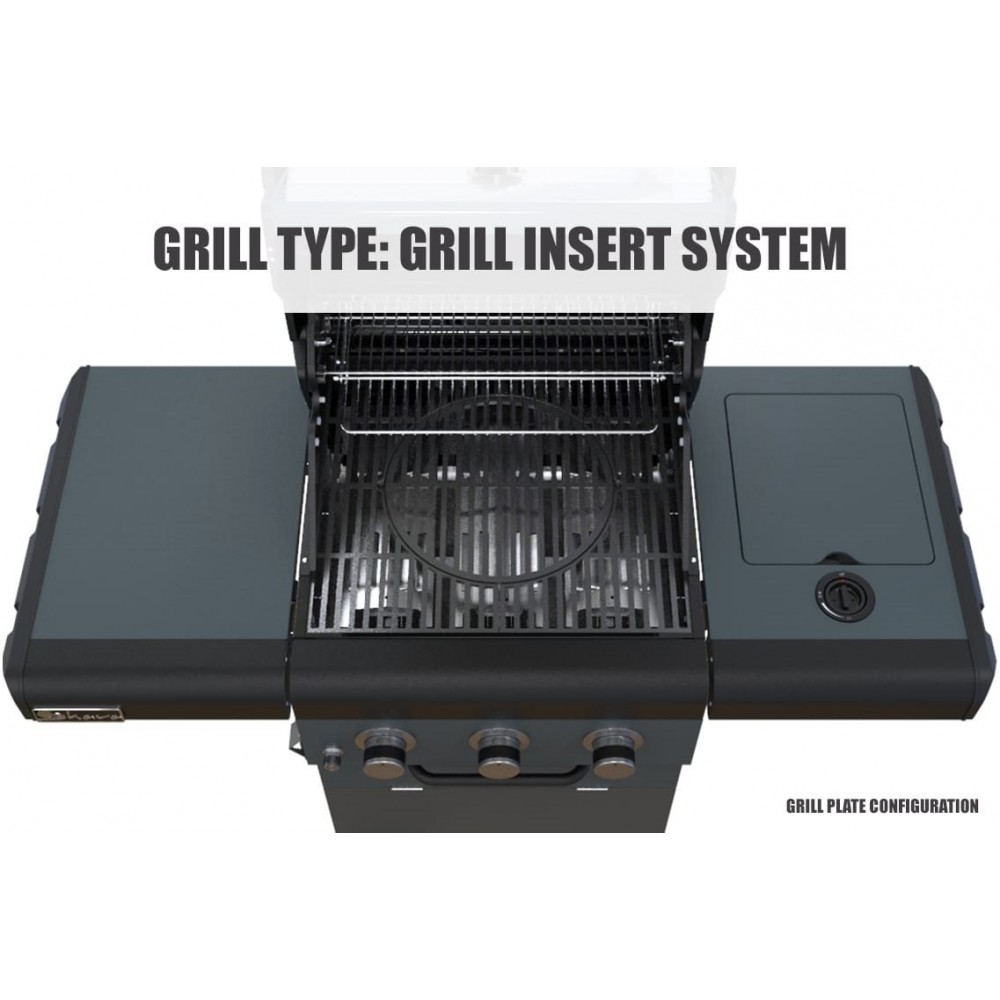 Ψησταριά Υγραερίου Coral Gas Sahara X350 3 Burner BBQ Smokey Teal