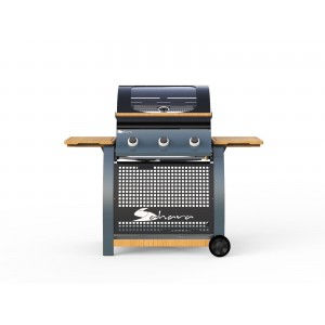 Ψησταριά Υγραερίου Coral Gas Sahara 3 Burner Oak BBQ Smokey Teal