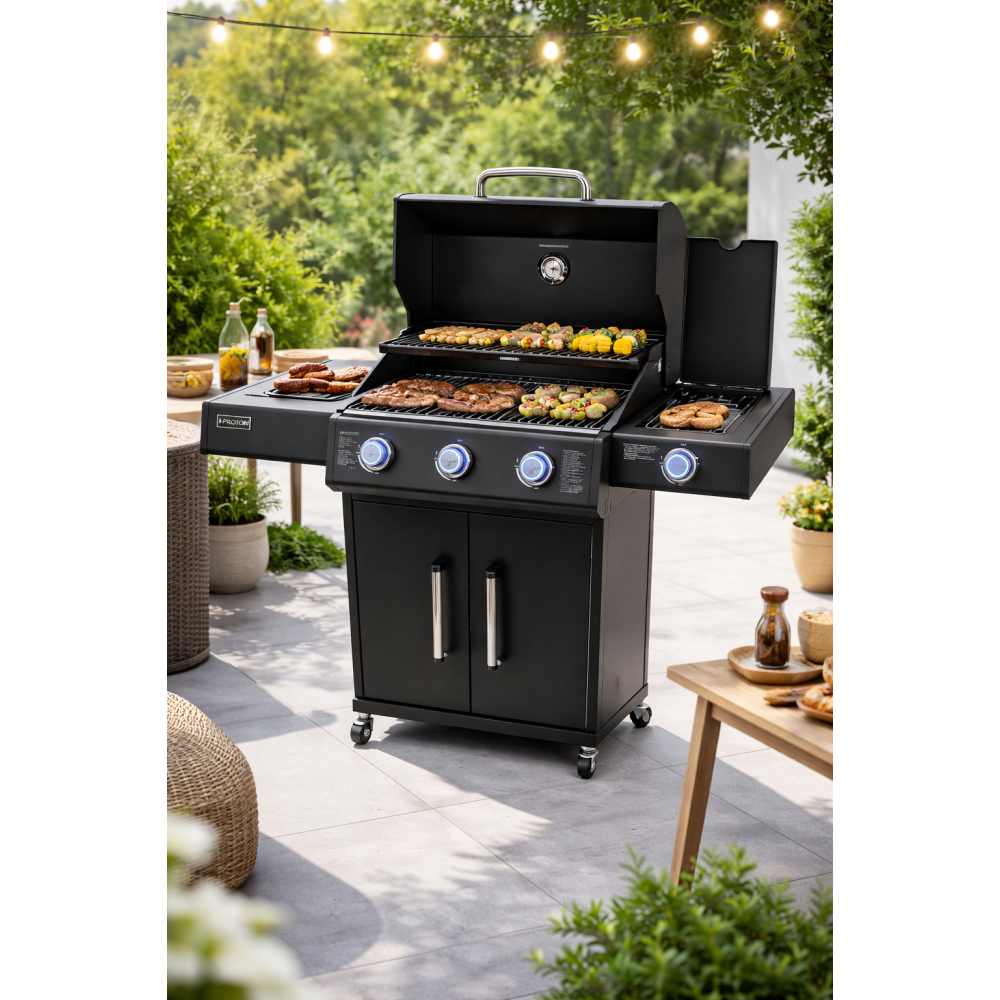 Ψησταριά Υγραερίου Proton BBQ 3+1 BLACK